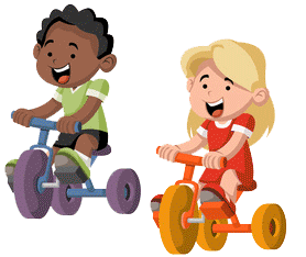 dreirad Kinder auf Dreirad