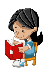 foerderung Mädchen liest im Buch